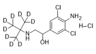 甲醇中克伦特罗-D9盐酸盐溶液，1000μg/mL Clenbuterol-d9 hydrochloride Solution in Methanol, 1000μg/mL