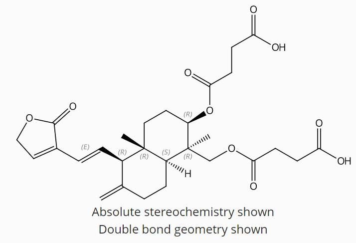 脱水穿心莲内酯琥珀酸半酯 Dehydroandrographolide succinate
