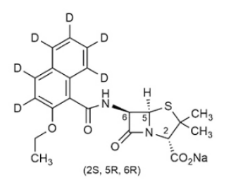 萘夫西林-D6钠盐 Nafcillin-d6 Sodium Salt