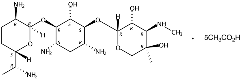 甲醇/水中庆大霉素C2五乙酸盐溶液，100μg/mL Gentamicin C2 pentaacetate salt Solution in Methanol/Water, 100μg/mL
