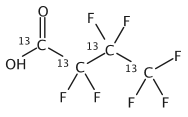 甲醇中全氟丁酸-13C4溶液，5μg/mL Heptafluorobutyric acid-13C4 Solution in Methanol, 5μg/mL