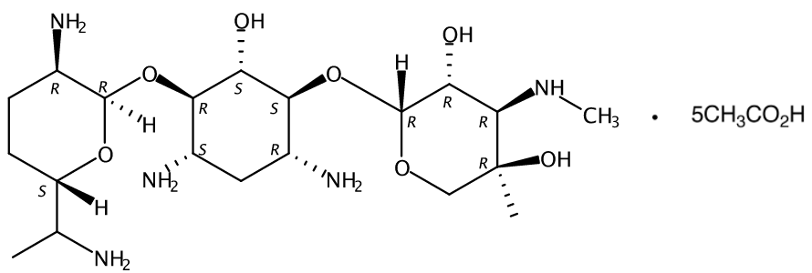 庆大霉素C2五乙酸盐（C2和C2a的混合物） Gentamicin C2 pentaacetate salt (mixture of C2 and C2a)