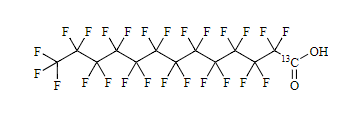 甲醇中全氟十三酸-13C溶液，5μg/mL Pentacosafluorotridecanoic acid-13C Solution in Methanol, 5μg/mL