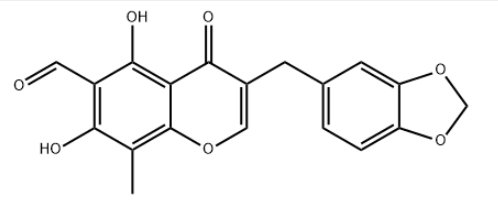 二甲基亚砜中6-醛基异麦冬黄酮A溶液，1000μg/mL 6-Aldehydo-isoophiopogonone A Solution in DMSO, 1000μg/mL