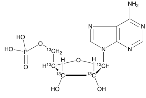 乙腈/水中腺苷 5'-磷酸-13C5溶液，100μg/mL Adenosine 5'-monophosphate-13C5 Solution in Acetonitrile/Water, 100μg/mL