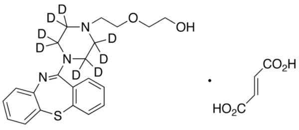 甲醇中喹硫平-D8富马酸盐溶液，1000μg/mL Quetiapine-d8 fumarate Solution in Methanol, 1000μg/mL