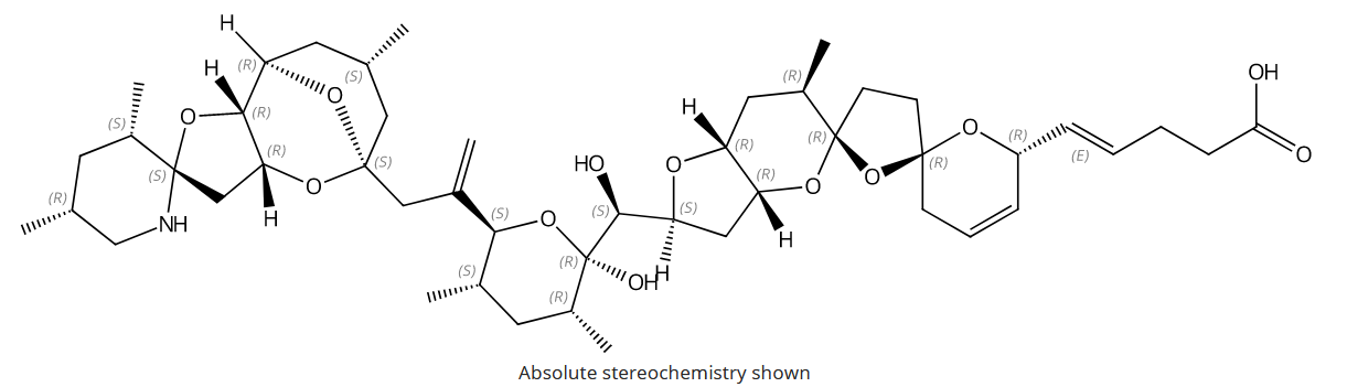 甲醇中原多甲藻酸1(AZA1)溶液，(1～2)μmol/L Azaspiracid 1 Solution in Methanol, (1～2)μmol/L