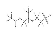 甲醇中7H-全氟-3,6-二氧-4-甲基辛烷-1-磺酸溶液，100μg/mL 7H-Perfluoro-3,6-dioxa-4-methyl-octane-1-sulfonic acid Solution in Methanol, 100μg/mL