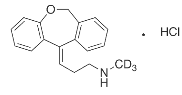 甲醇中盐酸去甲多塞平-D3溶液，1000μg/mL Nordoxepin-d3 hydrochloride Solution in Methanol, 1000μg/mL