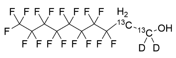 甲醇中2-全氟辛基乙醇-13C2,D2溶液，5μg/mL 2-Perfluorooctyl ethanol-13C2,d2 Solution in Methanol, 5μg/mL