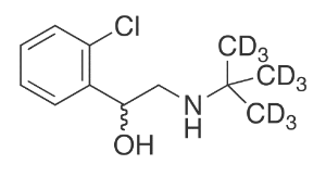甲醇中妥布特罗-D9溶液，1000μg/mL Tulobuterol-d9 Solution in Methanol, 1000μg/mL