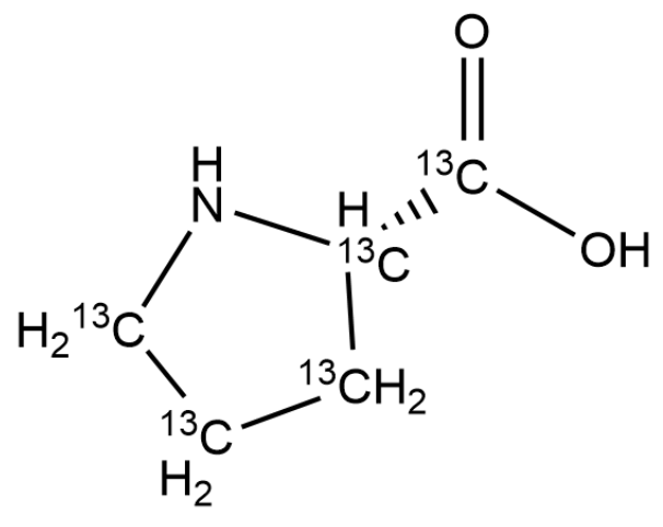 水中L-脯氨酸-13C5溶液，1000μg/mL L-Proline-13C5 Solution in Water, 1000μg/mL