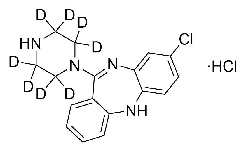 甲醇中N-去甲基氯氮平-D8盐酸盐溶液，100μg/mL N-Desmethylclozapine-d8 hydrochloride Solution in Methanol, 100μg/mL