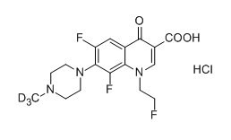 甲醇中盐酸氟罗沙星-D3溶液，100μg/mL Fleroxacin-d3 hydrochloride Solution in Methanol, 100μg/mL