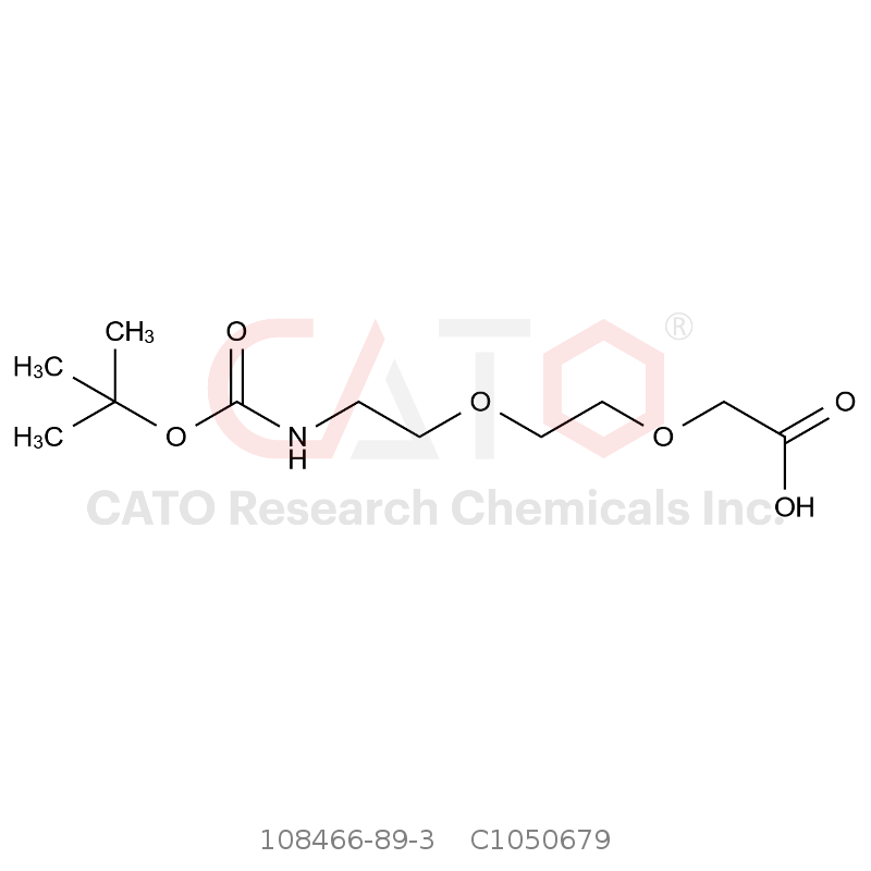 2-[2-(叔丁氧羰基氨基)乙氧基]乙氧基乙酸 Boc-NH-PEG2-CH2COOH