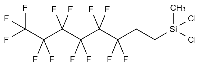 1H,1H,2H,2H-全氟辛基甲基二氯硅烷 Dichloro(methyl)(3,3,4,4,5,5,6,6,7,7,8,8,8-tridecafluorooctyl)silane