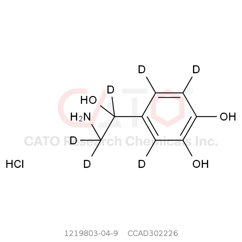 去甲肾上腺素-d6盐酸盐 (±)-Norepinephrine-2,5,6,α,β,β-d6 HCl